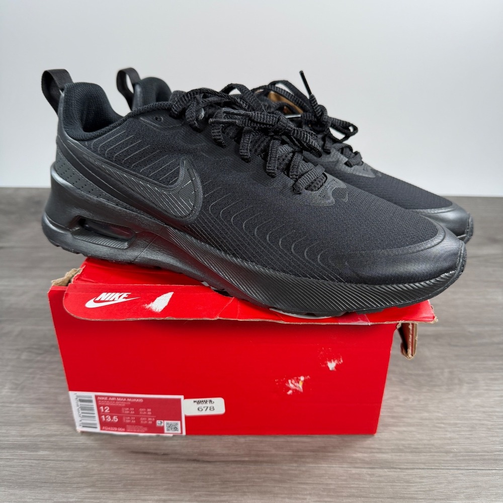 NEW Nike Air Max Nuaxis Triple Black Anthracite FD4329-004 Shoes Men's Size 12